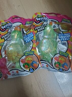 Squishy Stretchy Green Glitter Duck